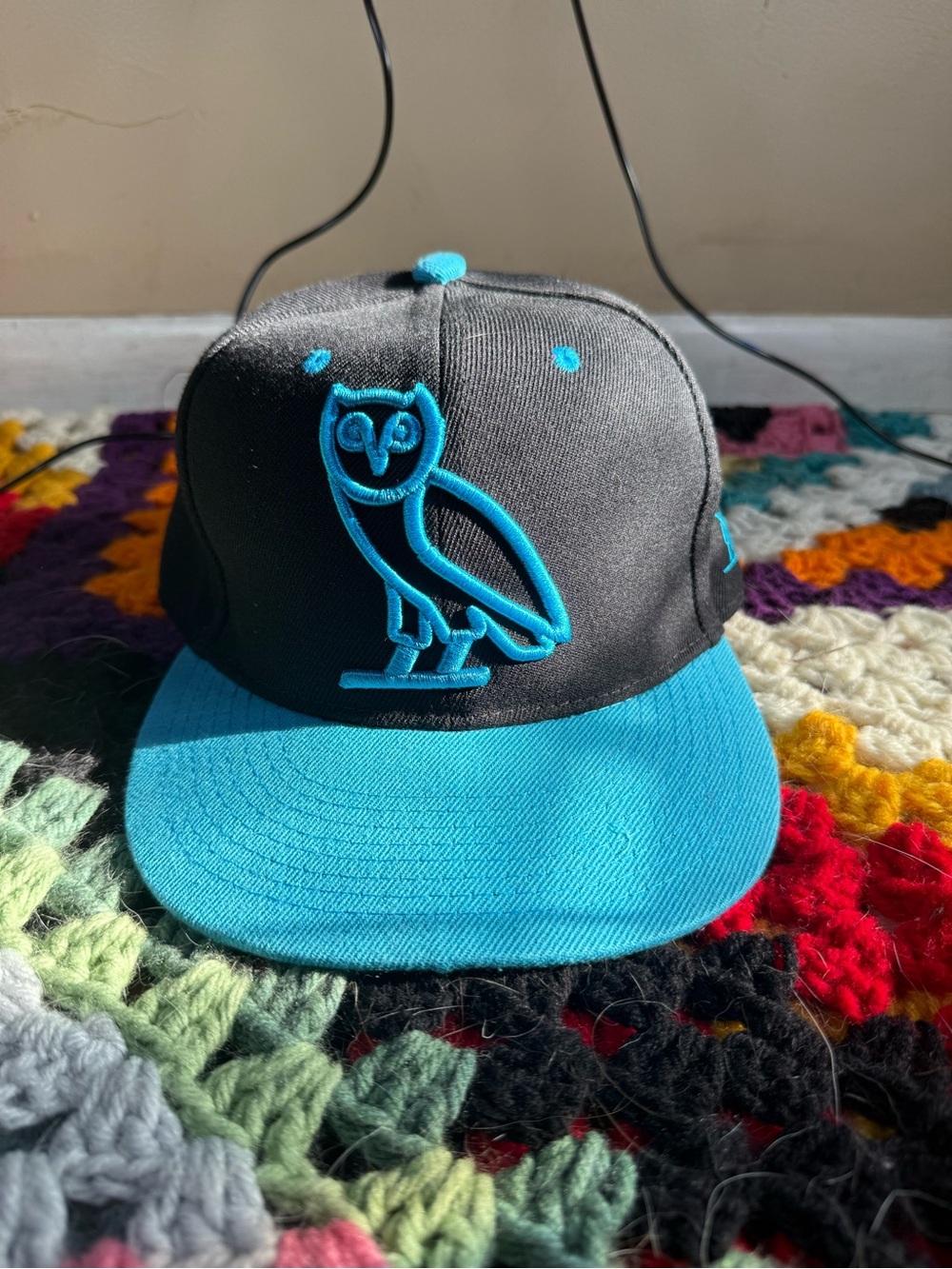 OVO Octobers Very Own Blue & Black Flat Bill Snapback Hat